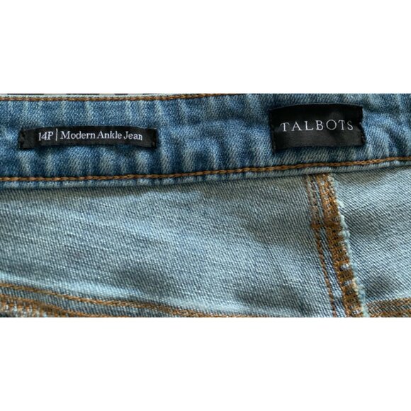 NWOT TALBOTS Womens' Atlas Wash Modern Ankle High Rise Jeans Size 14 Petite - Picture 7 of 7
